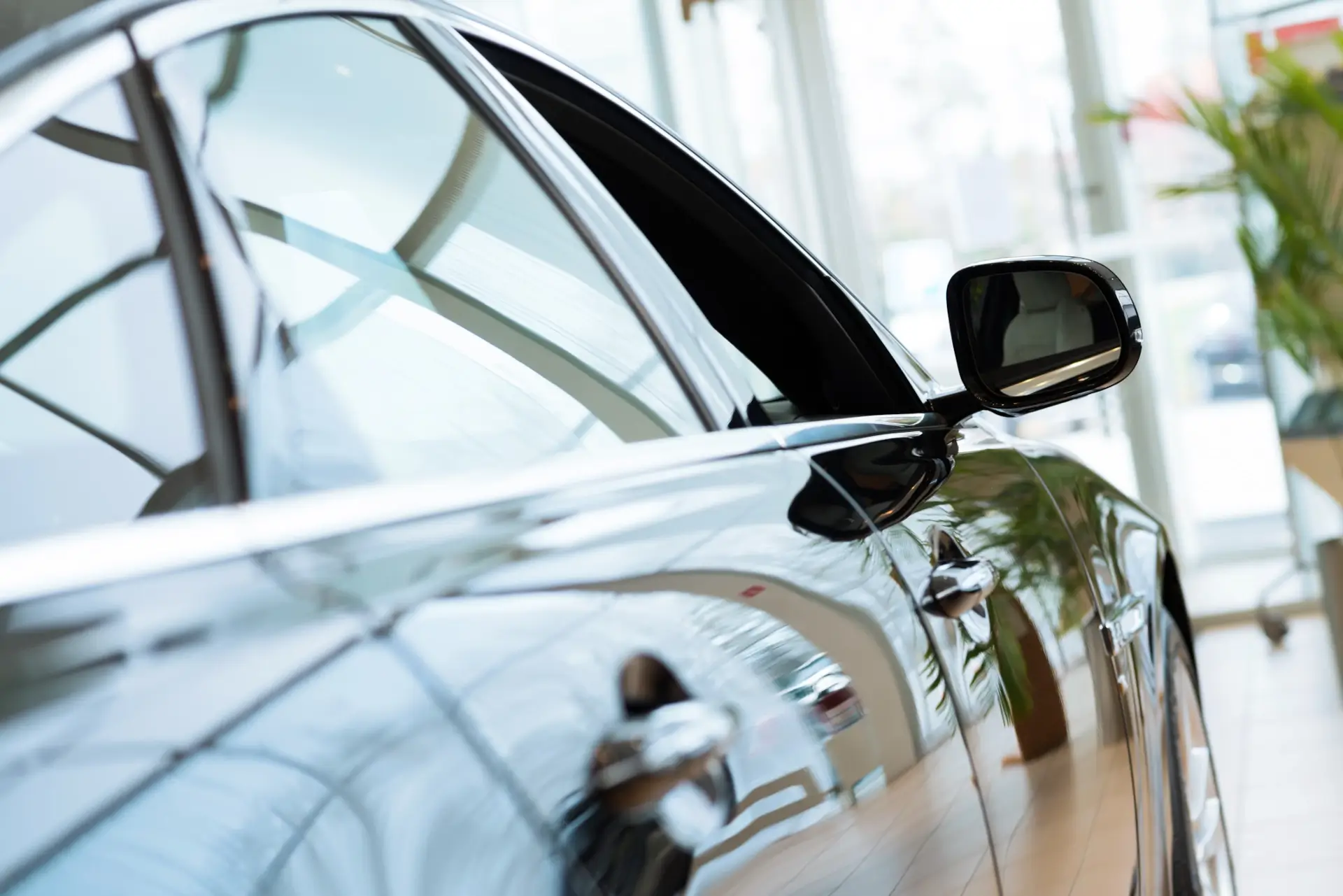 Vehicle with smooth, glossy finish after professional auto body repair