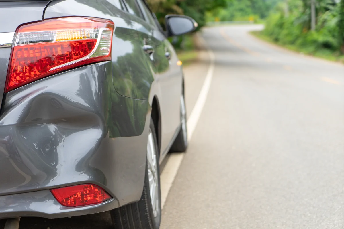 Minor bumper damage after a low-speed accident